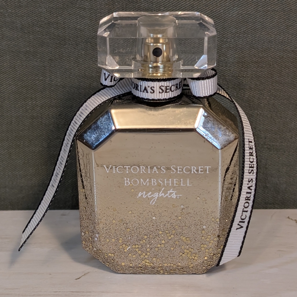Victoria's Secret Bombshell Nights EDP 1.7oz - 95% Full - Sparkly Gold Bottle